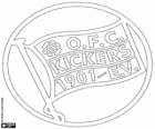 Badge van Kickers Offenbach, Duitse voetbalclub uit de stad Offenbach am Main, Hessen