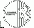 Badge van AS Lucchese Libertas 1905, voetbalclub uit de stad Lucca, Toscane