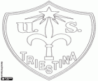 Badge van Unione Triestina SSD, voetbalclub uit Triëst, stad van de regio Friuli Venezia Giulia