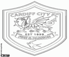 Embleem van Cardiff City FC, voetbalclub uit Cardiff, Wales stad. The Bluebirds