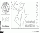 FIBA Wereldkampioenschap basketbal 2014 logo. FIBA kampioenschap gehost door Spanje