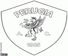 Embleem van AC Perugia Calcio, voetbalclub van Perugia, plaats in de Umbrië