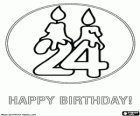Proficiat met je verjaardag! Om te vieren uw vierentwintig jaar