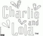 Het originele logo van Charlie en Lola in het Engels, Charlie and Lola