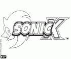 Logo van Sonic X, een anime serie voor TV gebaseerd op de videogames Sonic The Hedgehog