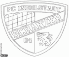 Embleem van FC Ingolstadt 04. Voetbalclub van Ingolstad, stad in Beieren