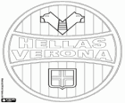 Hellas Verona Football Club logo. Voetbalelftal van Verona, stad van de Veneto