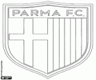 Parma FC logo. Voetbalclub uit Parma, stad van Emilia-Romagna