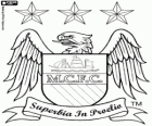 Badge van Manchester City FC. Voetbalclub uit Manchester met de bijnaam van The Citizens