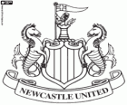 Logo van Newcastle United FC. Voetbalclub uit Newcastle upon Tyne. Ook bekend als The Magpies, de Toon en Geordies