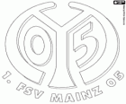 Badge van 1. FSV Mainz 05. Sportclub uit de stad van Mainz, Rijnland-Palts