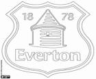 Logo van Everton FC. Voetbalclub uit Liverpool, met de bijnamen van The Toffees en The Blues