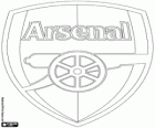 Embleem van Arsenal FC. Voetbalclub gevestigd in Holloway, Londen. Ze hebben de bijnaam van de kanonniers, The Gunners