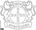 Embleem van de Bayer 04 Leverkusen. Voetbalclub uit Leverkusen, stad van Noordrijn-Westfalen