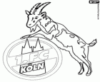 Embleem van 1 FC Köln. Voetbalclub uit de stad Keulen, Noord-Rijnland-Westfalen