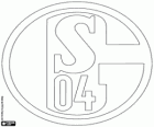 Logo van FC Schalke 04. Sportclub van Gelsenkirchen, stad in Noordrijn-Westfalen