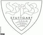 Embleem van VfB Stuttgart. Sportclub uit de stad van Stuttgart, deelstaat Baden-Württemberg