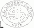 Embleem van AS Livorno Calcio. Voetbalclub in Livorno, stad in Toscane