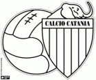 Logo van Catania Calcio. Voetbalclub van de stad Catania op Sicilië