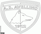 Schild van AS Avellino 1912. Sportclub uit de stad van Avellino, en telt