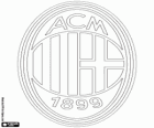 Embleem van AC Milan. Voetbalclub uit Milaan, hoofdstad van de Lombardije