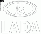 Logo van Lada, merk van auto's vervaardigd in Rusland