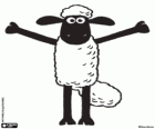 Shaun, een verschillende schapen onder de andere schapen van de kudde
