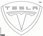 Logo van Tesla Motors, elektrische auto's merk uit Verenigde Staten
