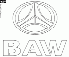 Logo van BAW, Beijing Automobile Works, voertuigfabrikant in China