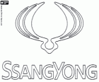 Logo van SsangYong, auto's merk, Zuid-Korea