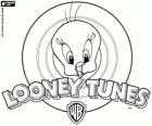 Het logo van de presentatie van de Looney Tunes met Tweety