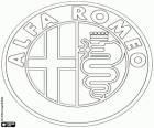 Logo van Alfa Romeo, Italiaanse merk van luxe auto 's