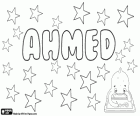 Ahmed, naam van Arabische oorsprong. Komt uit de Arabische wortel H M D, de lof