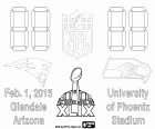 Super Bowl 2015. New England Patriots (AFC kampioen) vs. Seattle Seahawks (NFL kampioen). Stadion van de Universiteit van Phoenix, Glendale, Arizona, 1 februari 2015