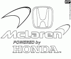 Logo van de Formule1-motor-racing team, McLaren-Honda