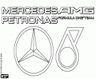 Logo van AMG Mercedes Petronas F1 Team, team van Formule1