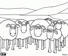 De schaap Shaun samen met de rest van schapen van de kudde