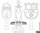 Juventus vs Barcelona. Finale UEFA Champions League 2014-2015. Olympiastadion, Olympisch Stadion in Berlijn, Duitsland, 6 juni 2015