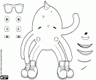 Vul de tekening van onze vriend Pypus de octopus met verschillende ogen en monden