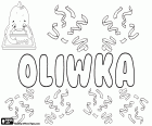 Oliwka, naam voor meisje, verkleinwoord van Oliwia