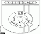 Insigne van Queretaro FC, Mexicaanse voetbalclub bekend als de witte hanen van Queretaro, Gallos Blancos de Querétaro