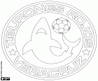 Embleem van de Club Deportivo Tiburones Rojos de Veracruz, de rode haaien van Veracruz, Mexicaanse voetbalclub