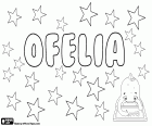 Ofelia, naam voor meisje in vele talen zoals het Spaans, Portugees, Pools, Italiaans, Zweeds, Hongaars en het Catalaans. Ofelia, naam afgeleid van de Griekse naam Ophelas