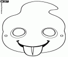 Een grappige geest masker met de tong uit