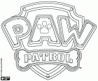 Het oorspronkelijke in het Engels van de animatie serie Paw Patrol logo