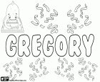 Gregory, naam voor kinderen in het Engels en ook in het Frans, variant van Grégoire. Afgeleid van de Latijnse naam Gregorius, die afkomstig is van de Griekse Gregorios