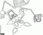 Mangle is een vernieuwde versie van Foxy. Mangle lijkt een buikspreker dummy, dit karakter is bijna volledig endoskeletal. Mangle heeft een tweede volledig mechanische hoofd