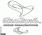 Het logo van de Paralympische spelen in Rio de Janeiro 2016, van 7 van 18 september