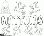Matthias, naam voor jongen van Hebreeuwse oorsprong, afgeleid van de naam van de bijbelse Hebreeuws Mattityahu. Matthias, naam in verschillende talen, variant van Mathias