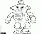 Een leuke buitenaardse robot, een personage die tot de wereld van fantasie behoort